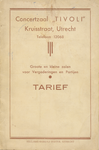 716187 Voorzijde van een Tarieflijst (brochure) van met veel advertenties van voornamelijk Utrechtse bedrijven van ...